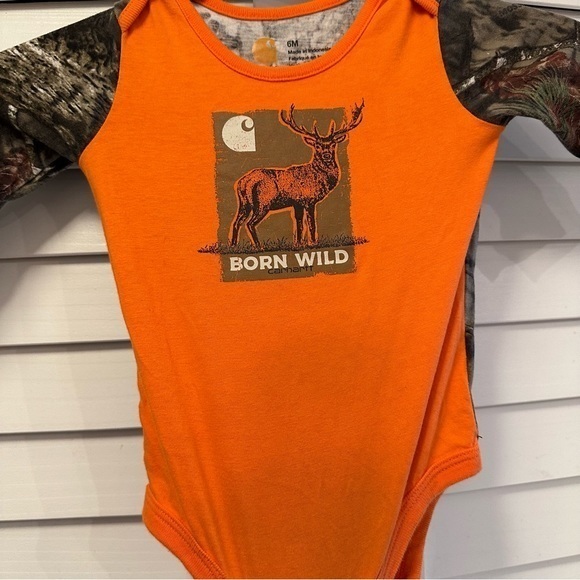 Carhartt “Born Wild”‎ 6M onsie - Picture 2 of 4